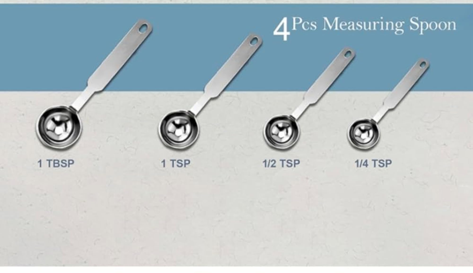 Stainless Steel Measuring Spoons Set, 4 Piece